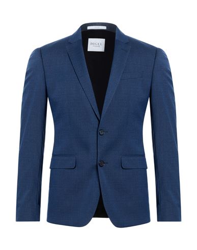 Man Blazer Midnight blue Size 36 Polyester, Viscose, Elastane