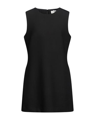 P. a.r. o.s. h. Woman Mini dress Black Size L Polyethylene, Virgin Wool, Elastane