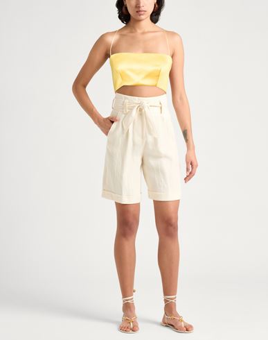 Woman Top Yellow Size 8 Polyester, Elastane