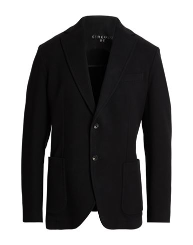 Man Blazer Black Size 42 Cotton, Elastane