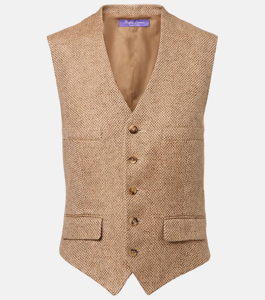 Holland linen tweed vest