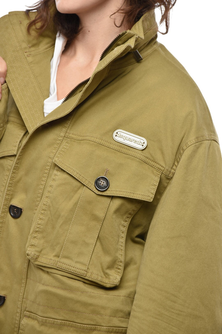 Green Mock Collar Jacket