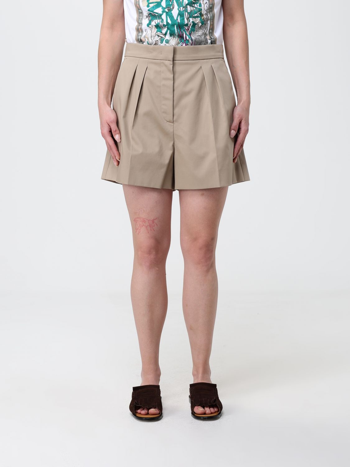 Shorts Woman color Kaki