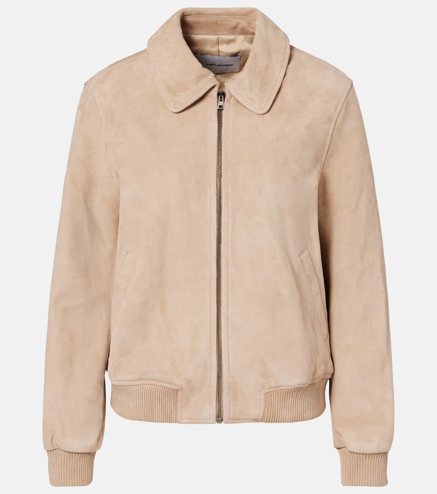 Suede bomber jacket