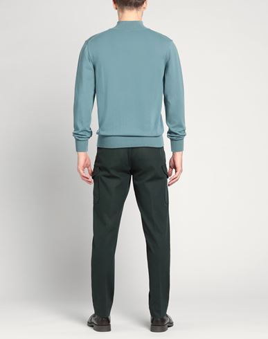 Man Turtleneck Slate blue Size 36 Cotton