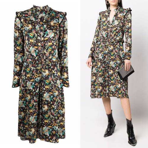 Rosier circus-print dress