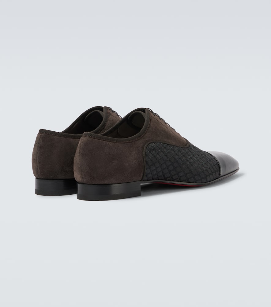 Christian Louboutin Greggo leather-trimmed Oxford shoes