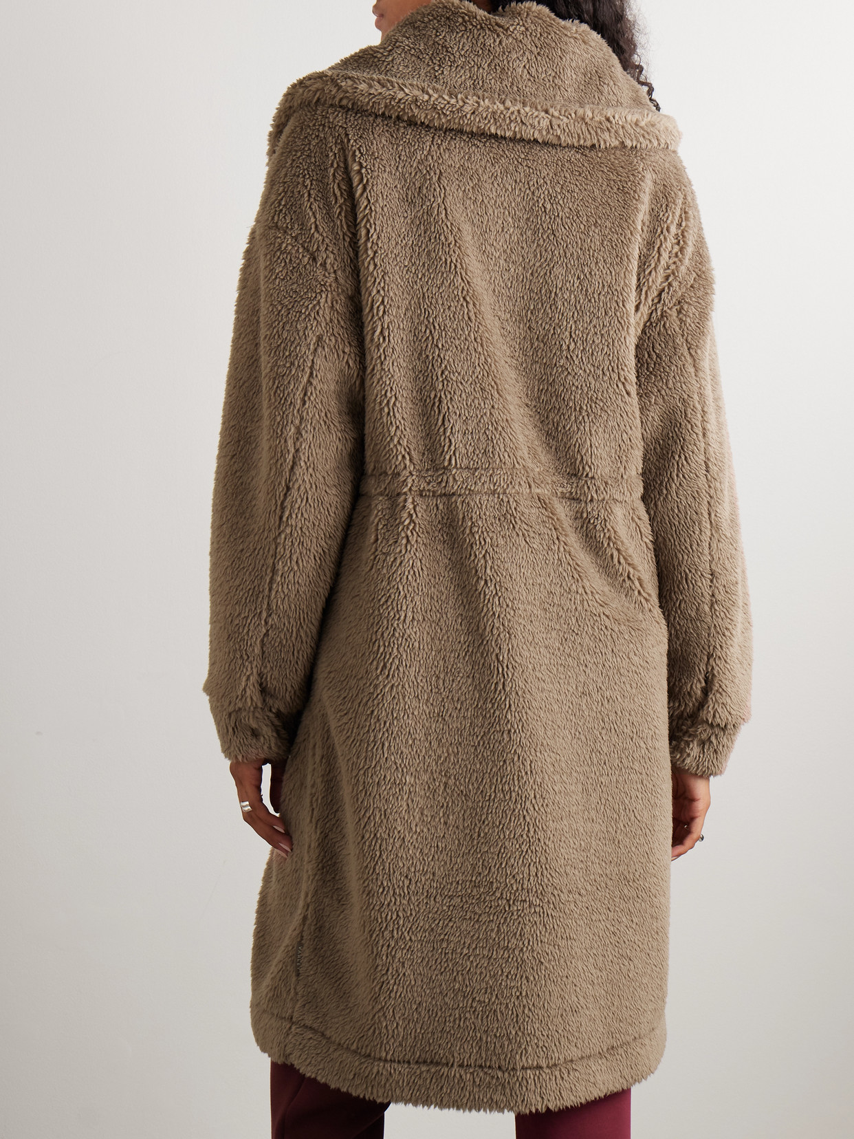 Logan Oversized Fleece Coat - Taupe