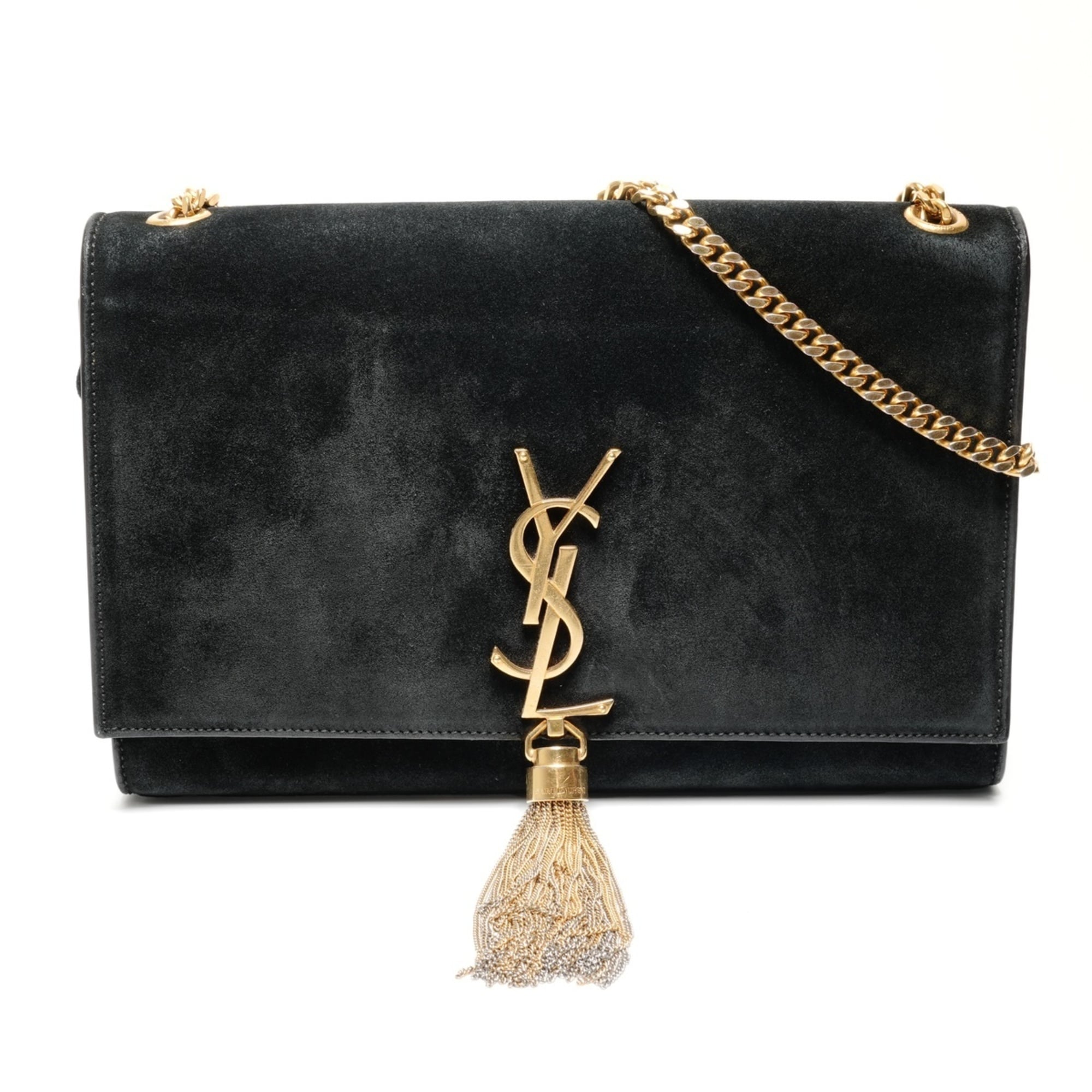 Yves Saint Laurent Black Suede Shoulder Bag Pre-Owned