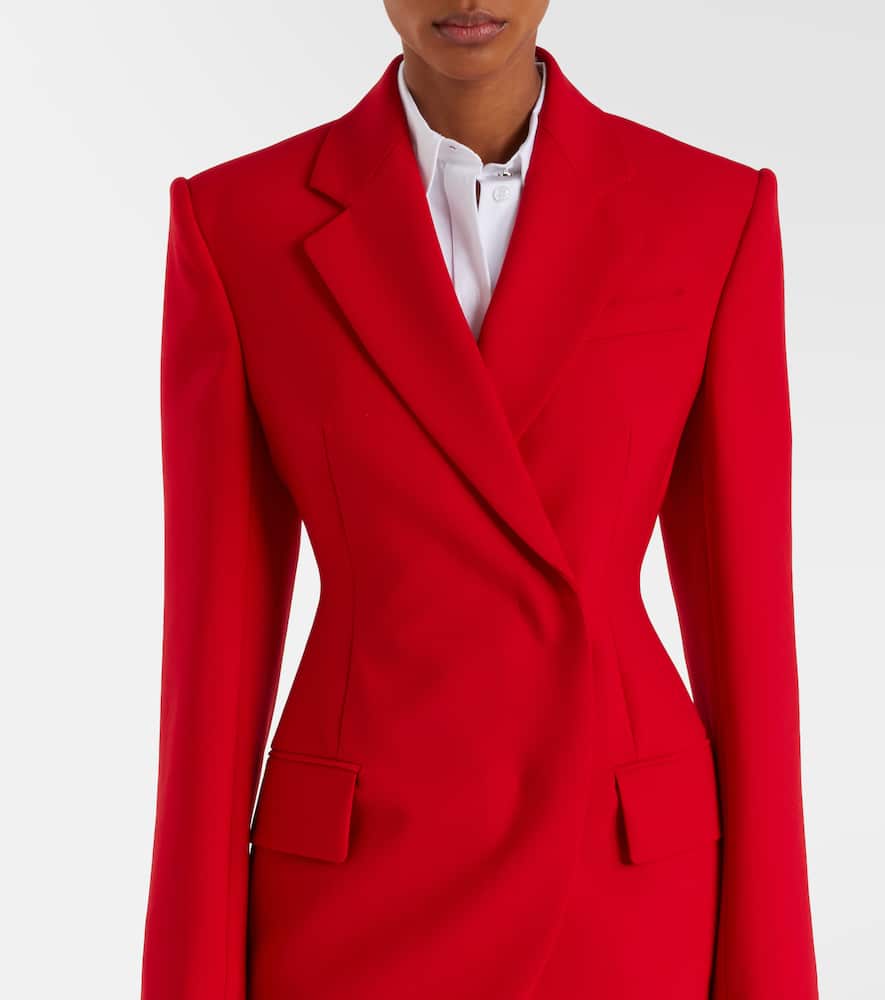 Double-breasted peplum blazer