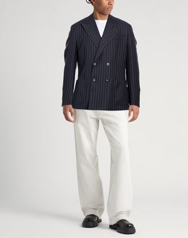 Man Blazer Blue Size 40 Virgin Wool