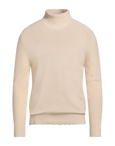 Man Turtleneck Cream Size 40 Virgin Wool