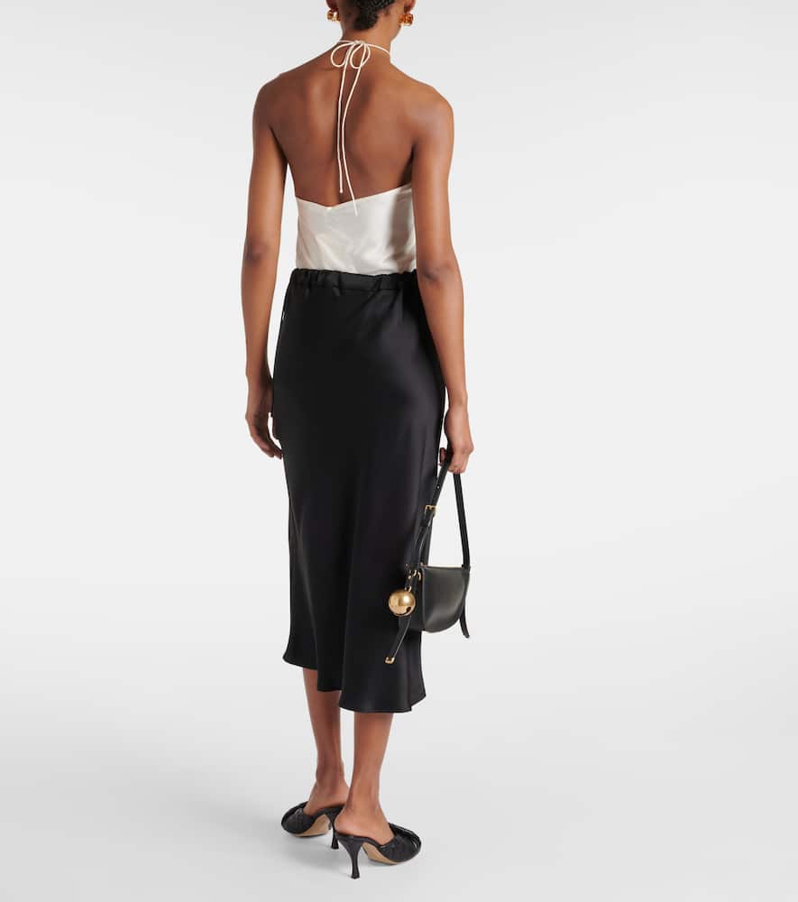 Editore satin midi skirt