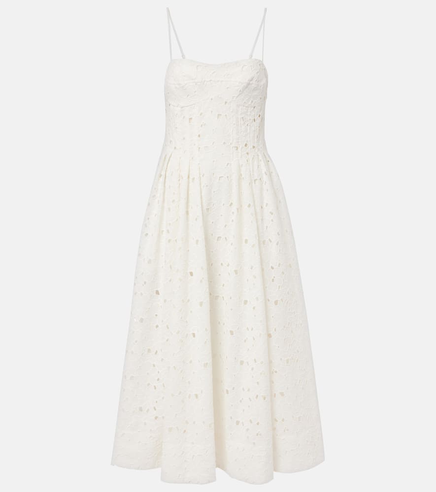 Kittiya broderie anglaise cotton midi dress