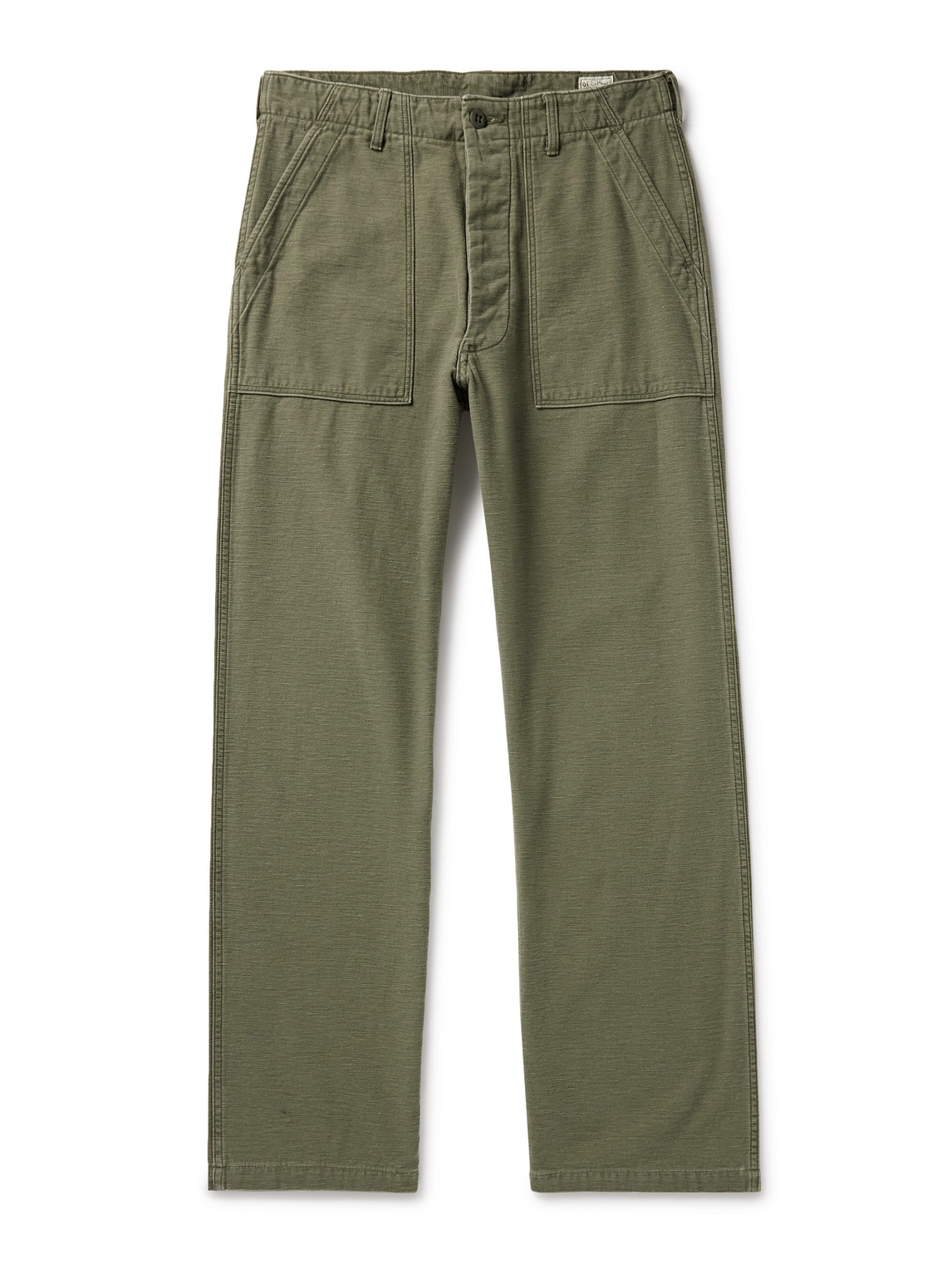 Fatigue Straight-Leg Cotton-Sateen Trousers