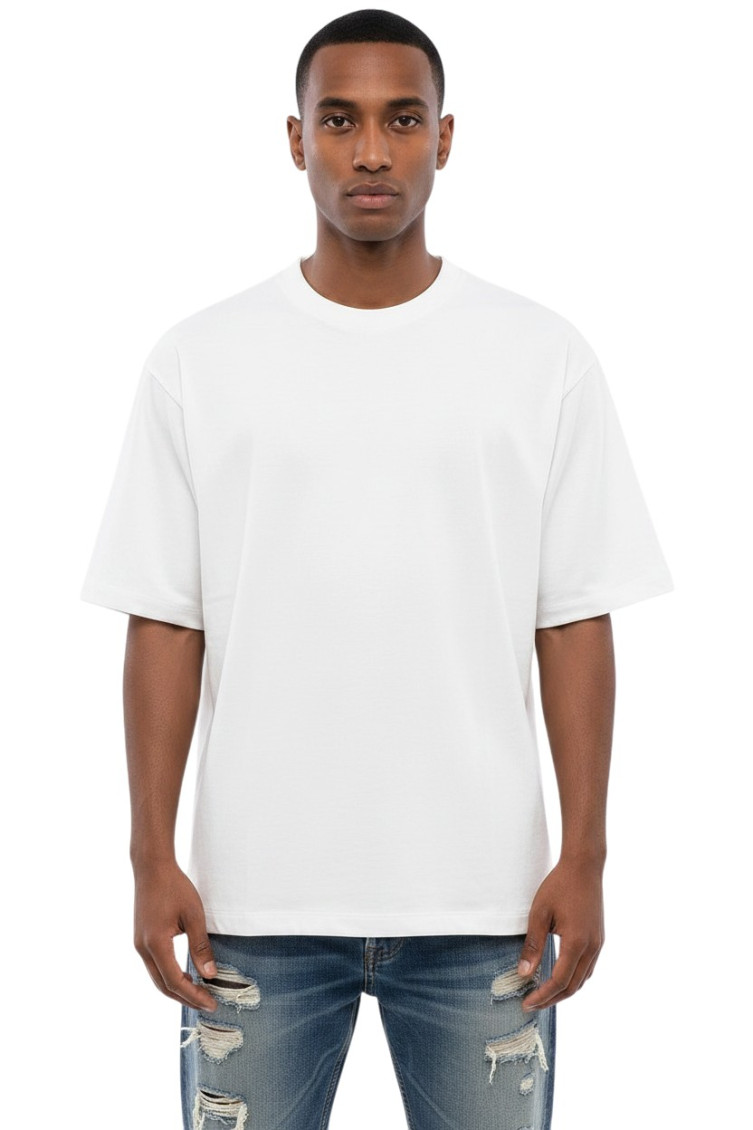 White T-shirt With Logo On The Back