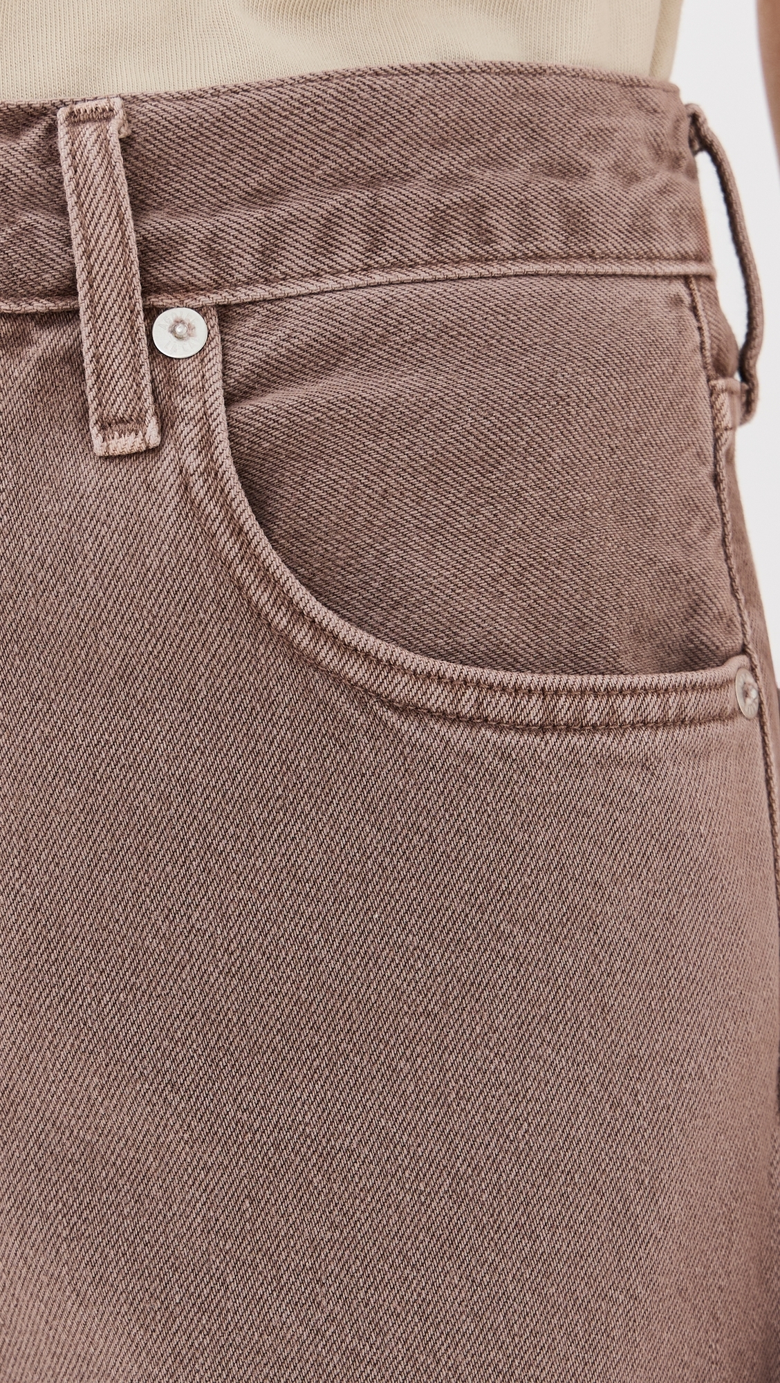 Ren Jeans: High Rise Wide Leg Jeans Ceramic