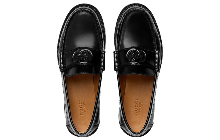 (WMNS) Interlocking G Loafers 'Black'