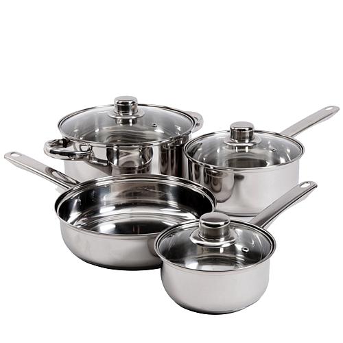 Home Landon 7-Piece Stainless Steel Cookware Set