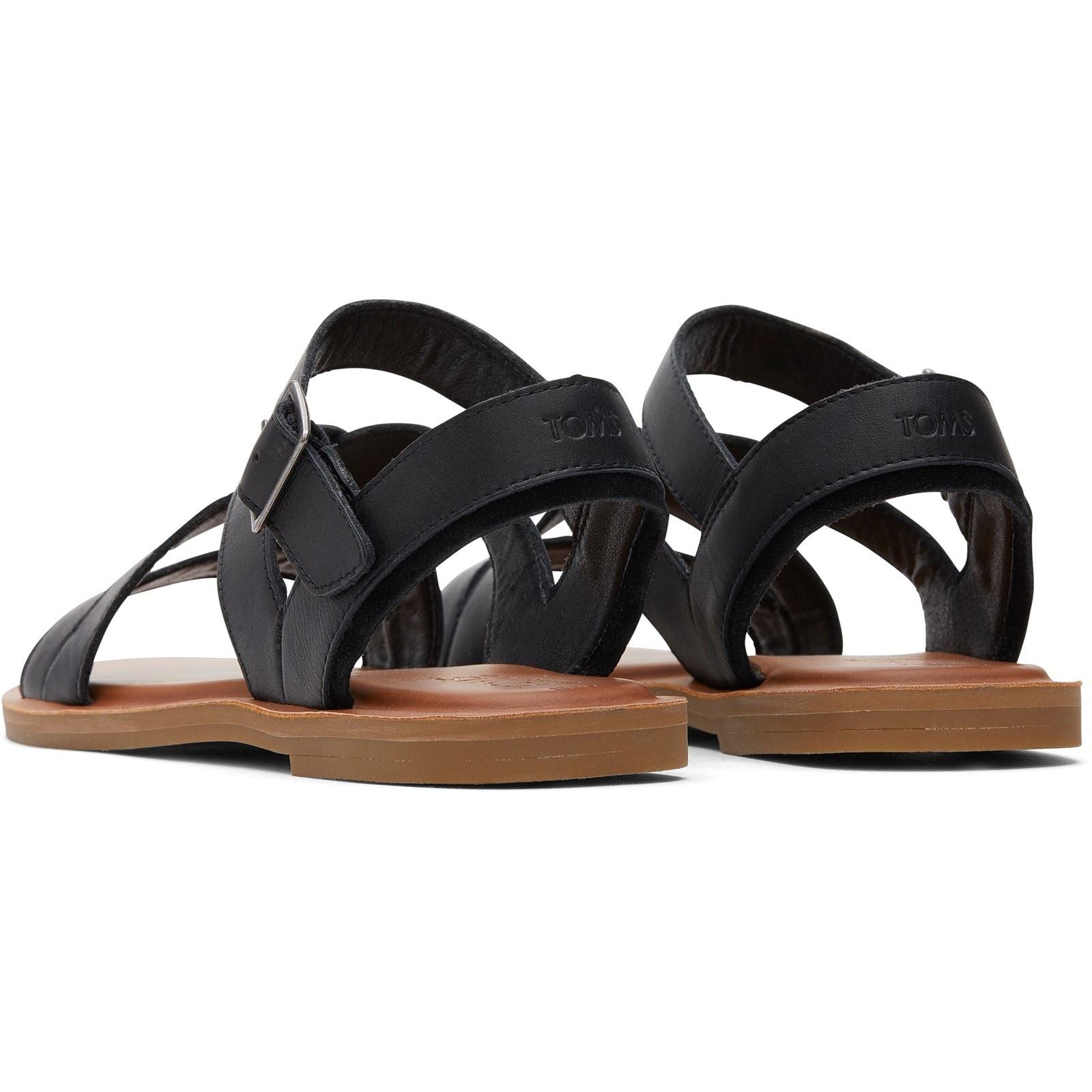 Toms Sloane 100% Cow Leather Women's Black Sanda