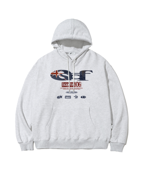 British Vintage ESCF Logo Collage Print Hoodie