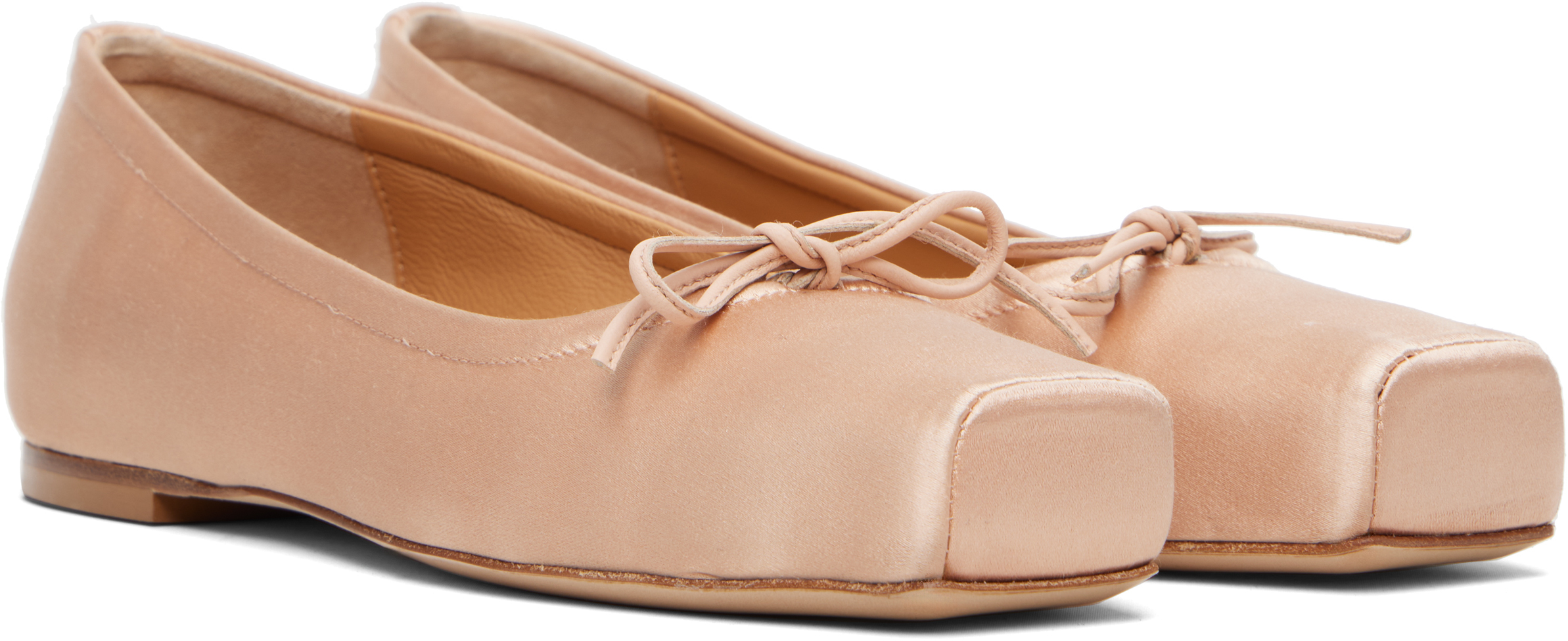 Pink Gabriella Satin Ballerina Flats