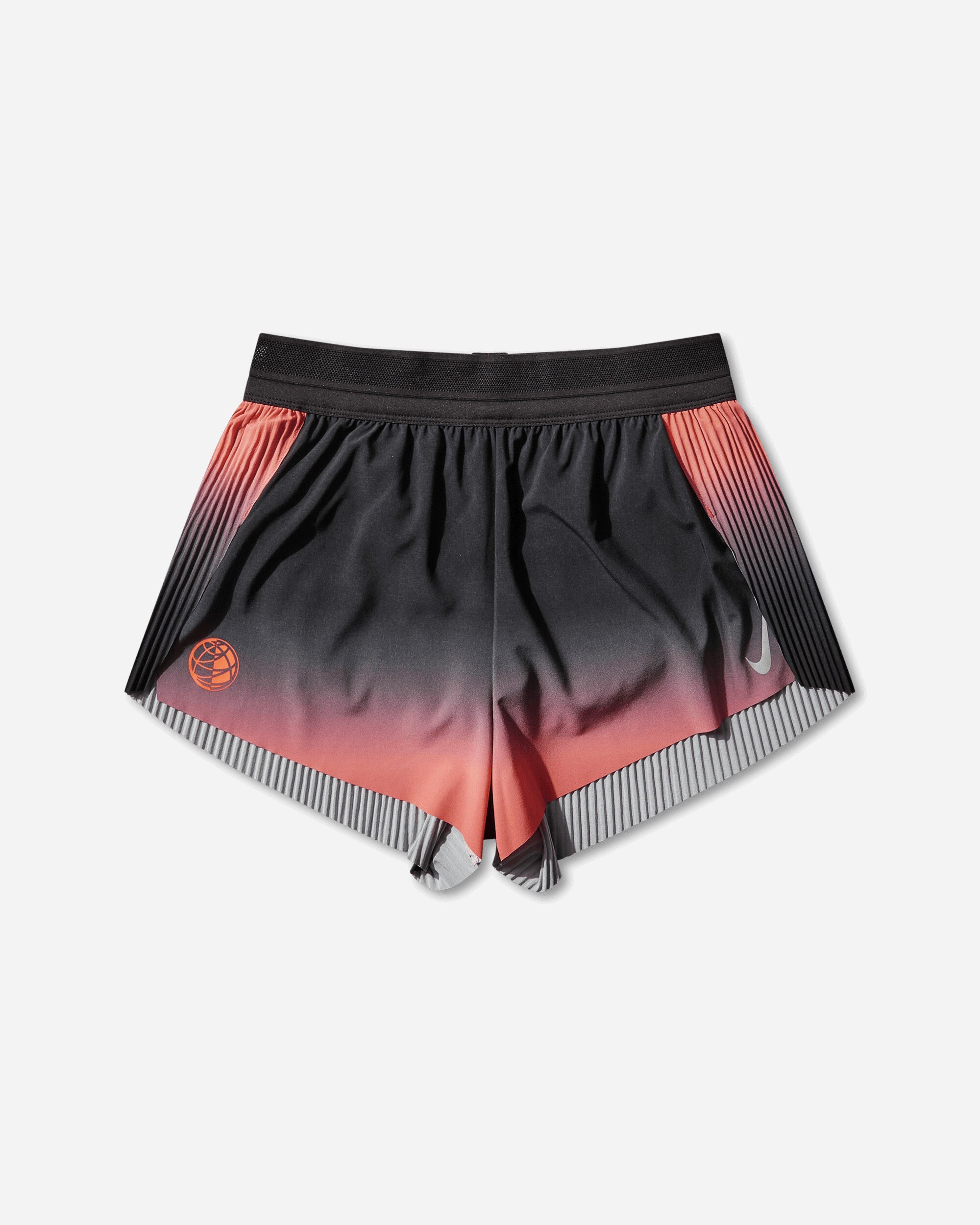 Nike AeroSwift Women's Dri-FIT ADV 3" Brief-Lined Running Shorts Black/ Bright Crimson/ Metallic Silver
