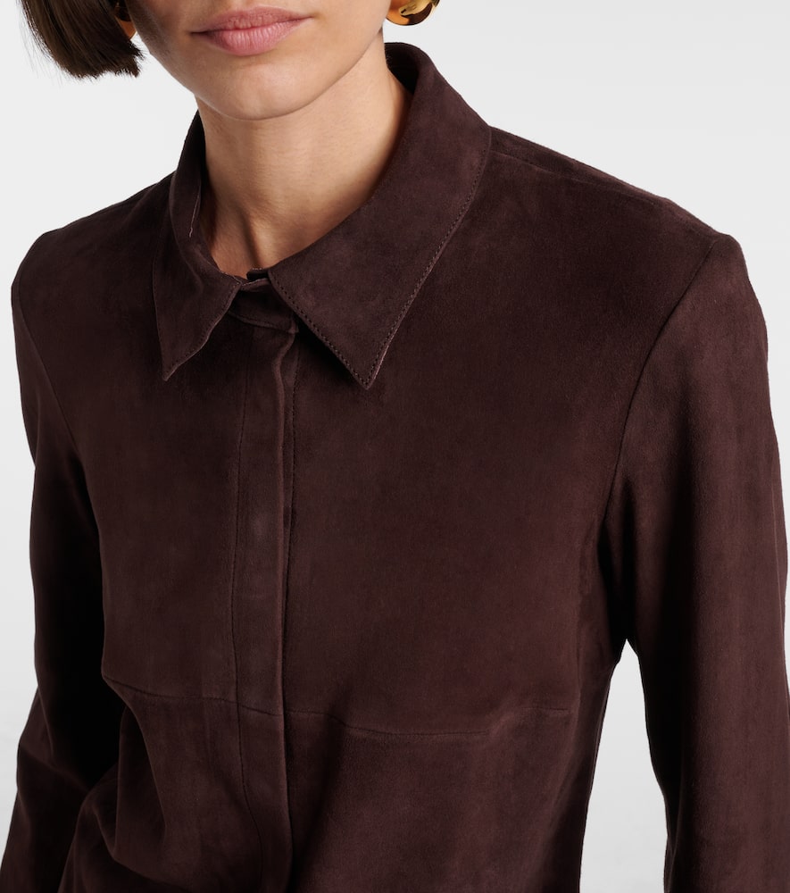 Geraldine suede shirt dress