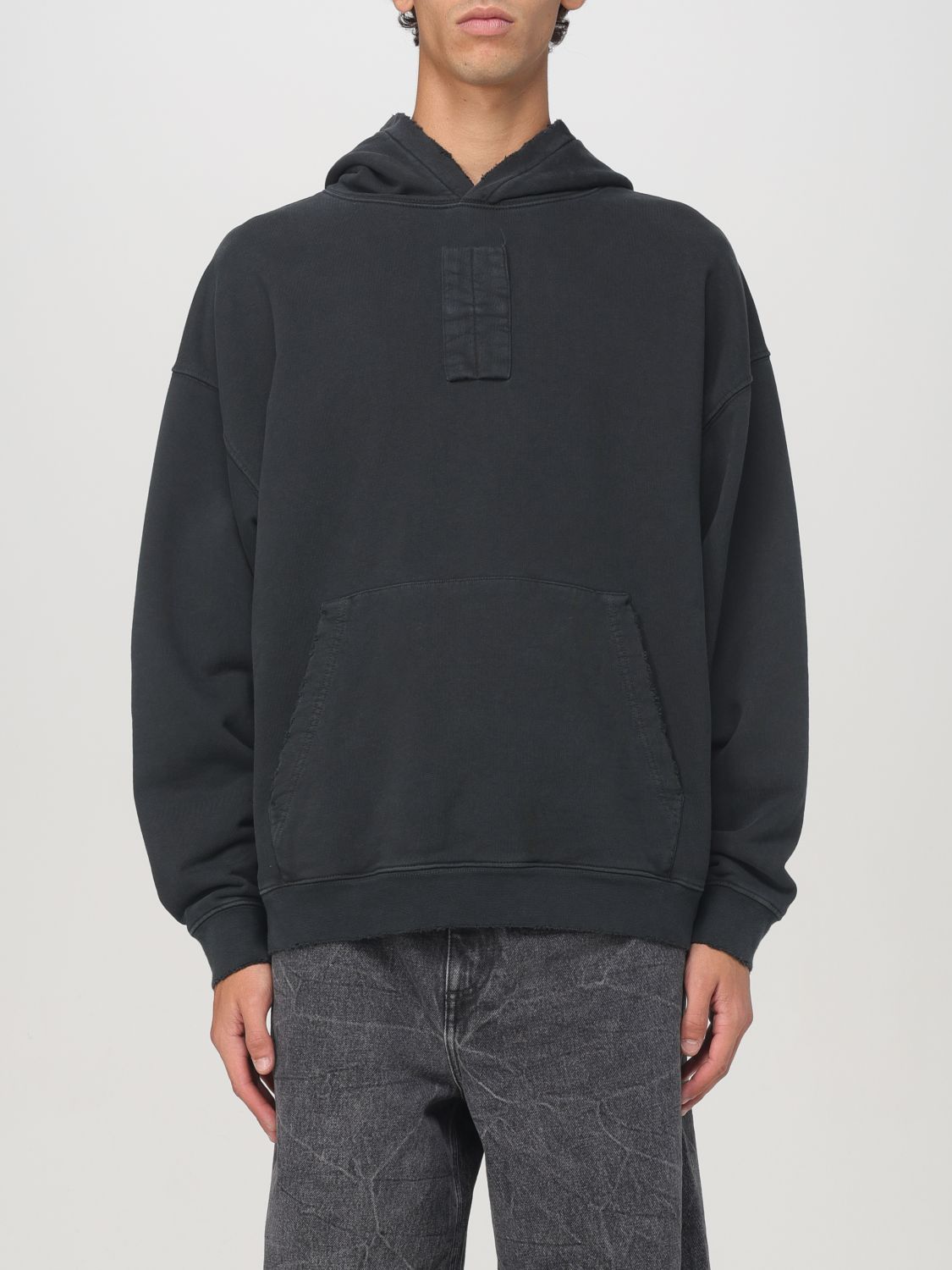 Logo-print hoodie - Black
