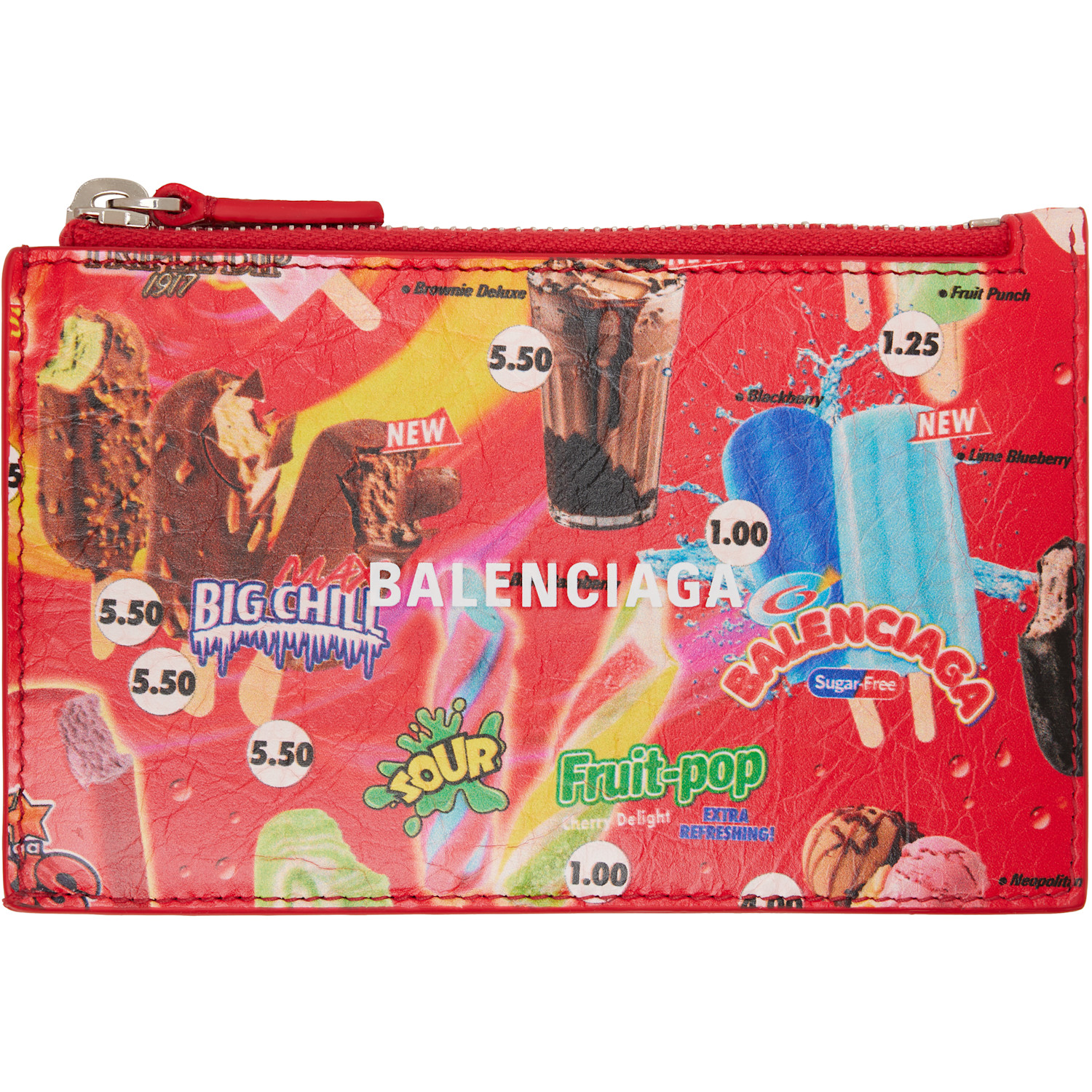 Red Cash Long Coin Card Holder