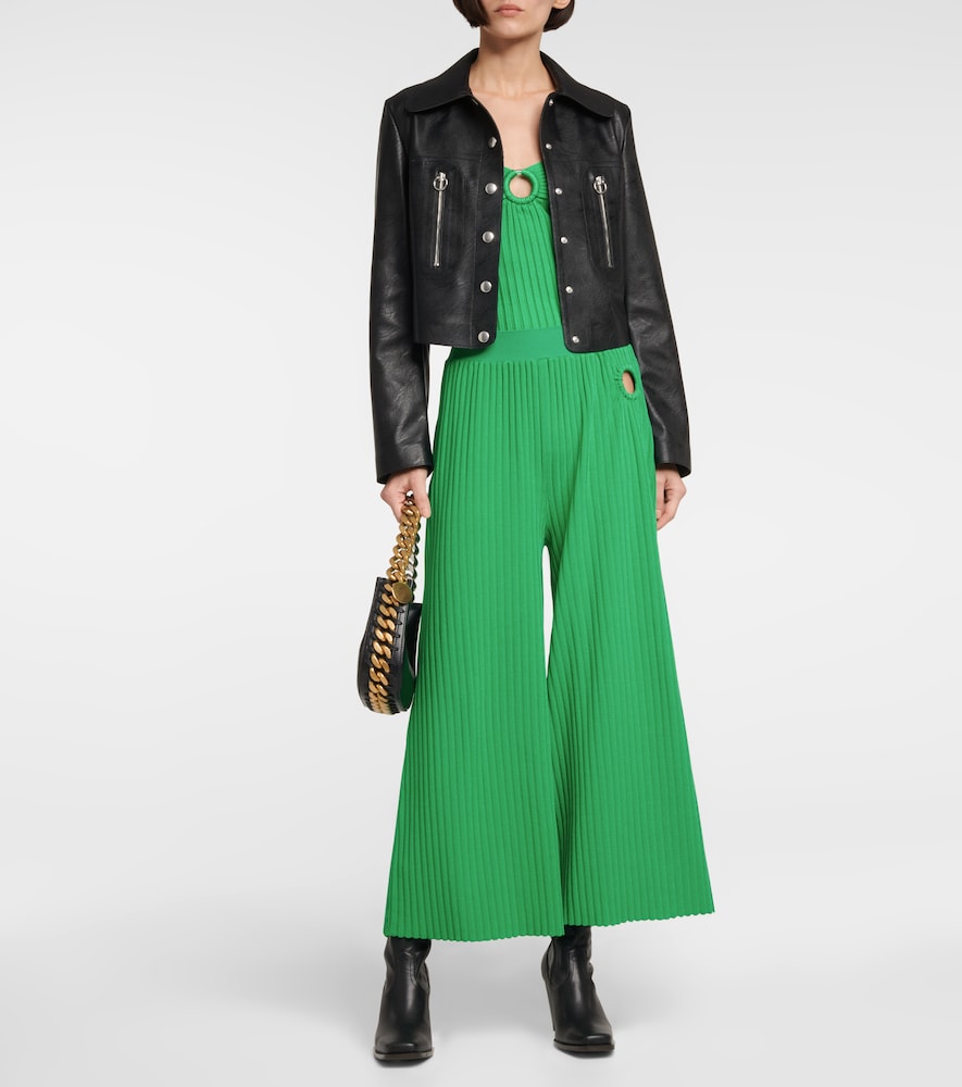 Ribbed-knit culottes