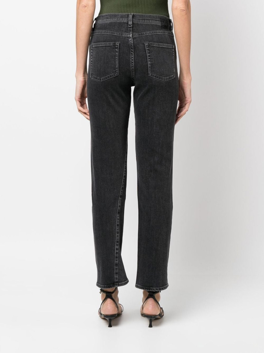Twisted-seam straight-leg jeans - Grey