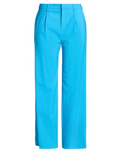 Woman Pants Azure Size 10 Virgin Wool, Elastane