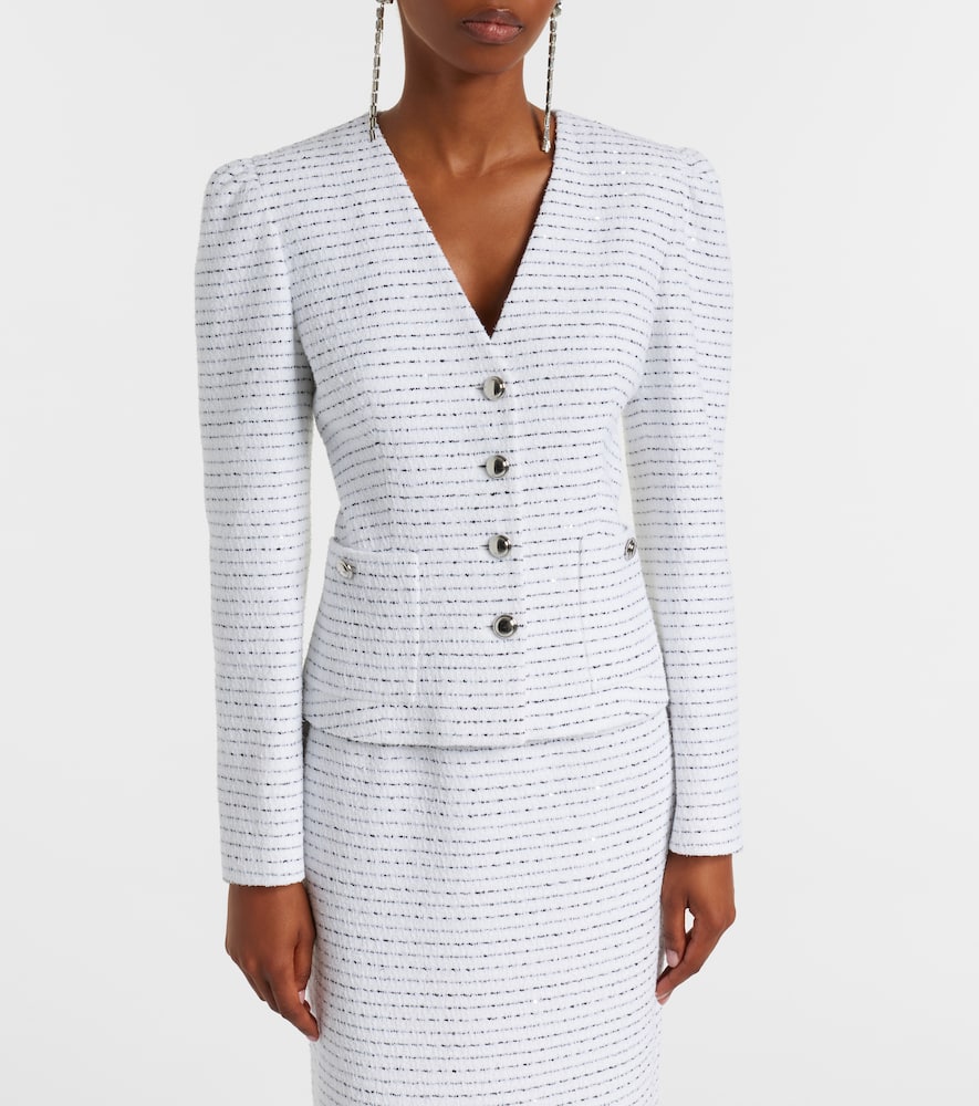 Striped tweed jacket