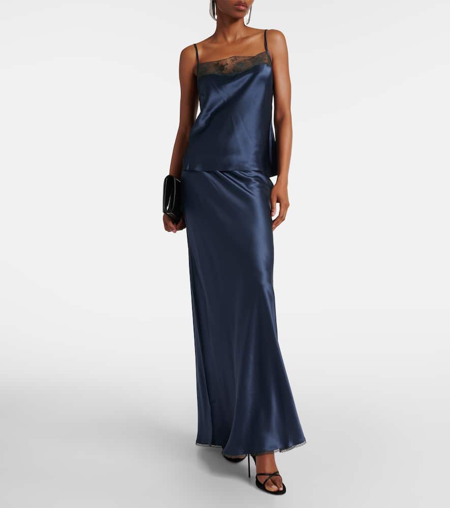 Aries silk maxi skirt