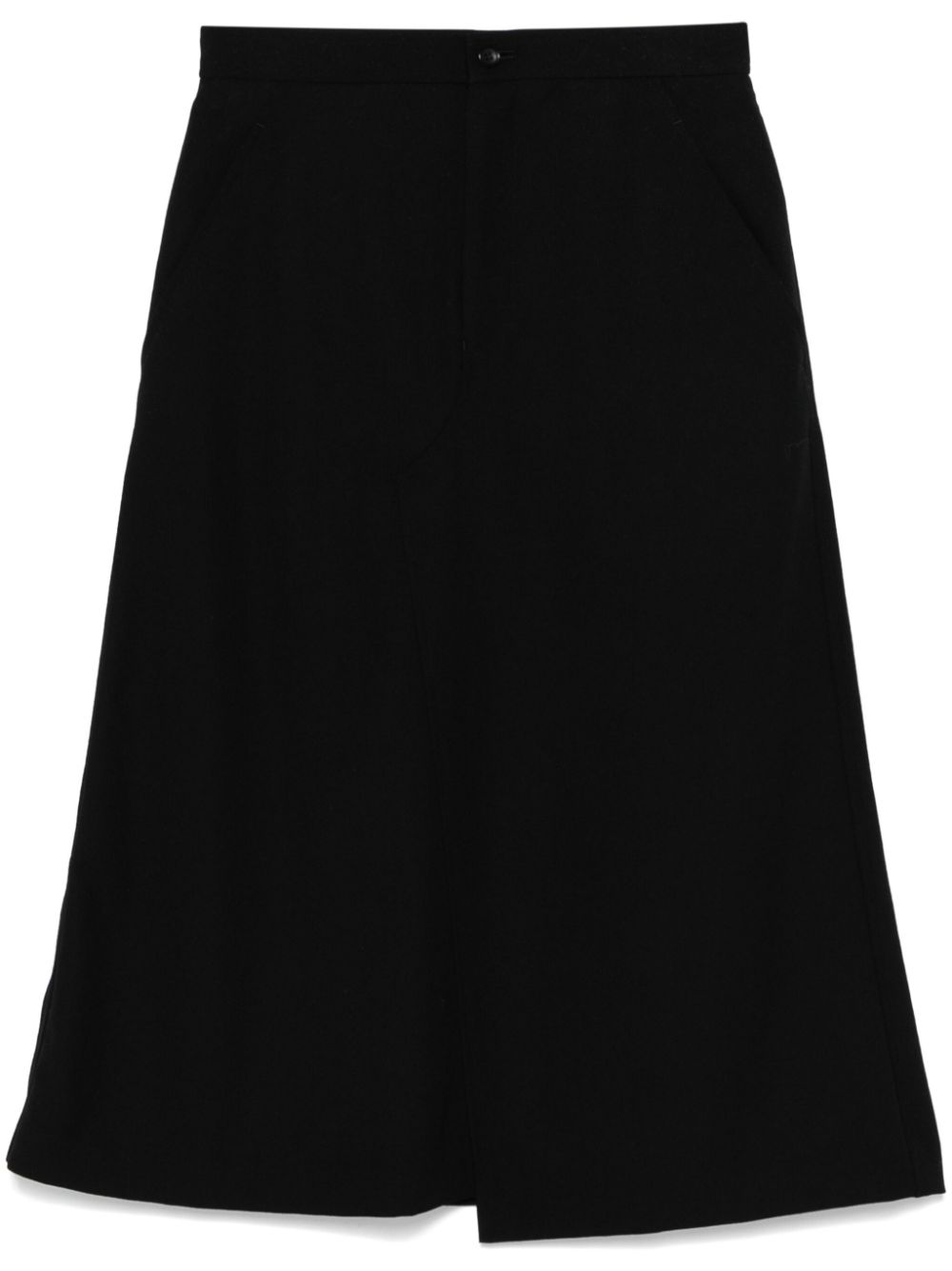 Wool midi skirt - Black