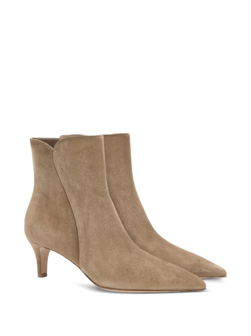 Gianvito Rossi - levy suede ankle boots kitten hee
