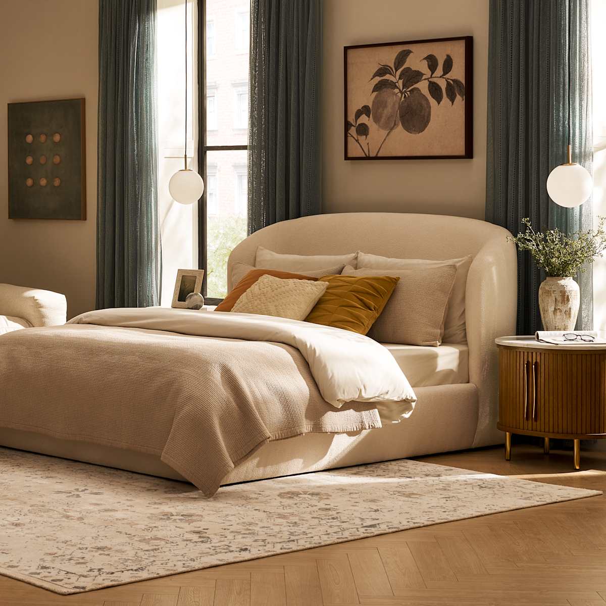 Spill-resistant Queen Storage Bed - White