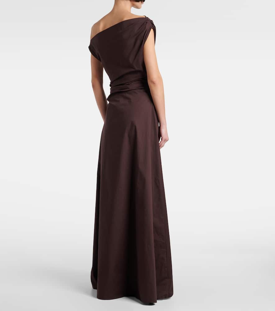 Phare one-shoulder cotton maxi dress