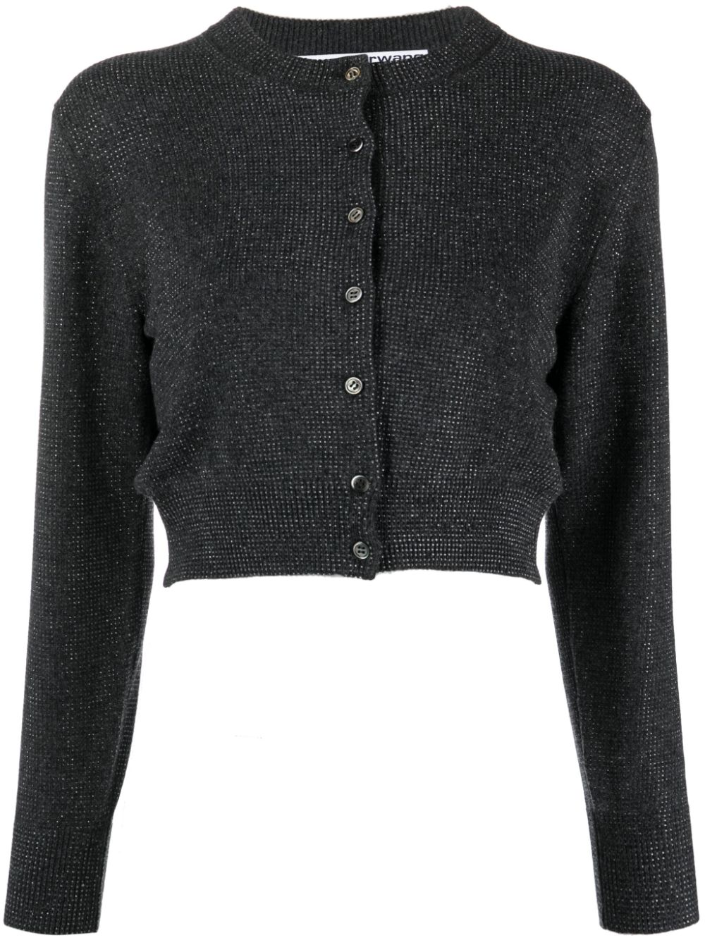 High-shine cropped cardigan - Grey