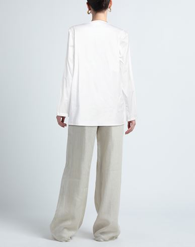 Woman Shirt White Size L Cotton, Elastane