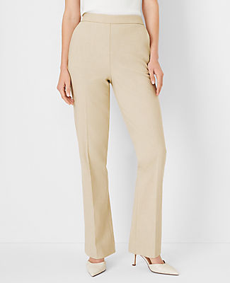Ann Taylor The Side Zip Straight Pant in Bi-Stretch — Curvy Fit