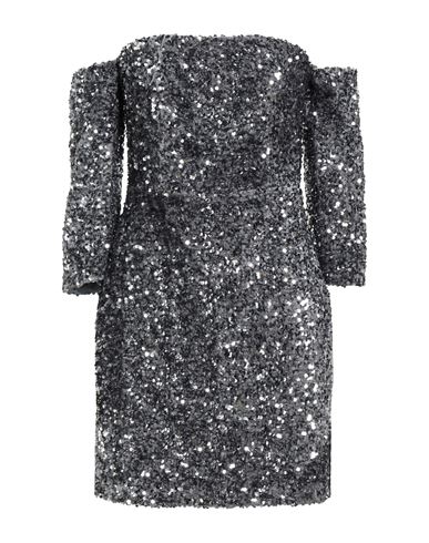 Woman Mini dress Grey Size M Polyester, Elastane