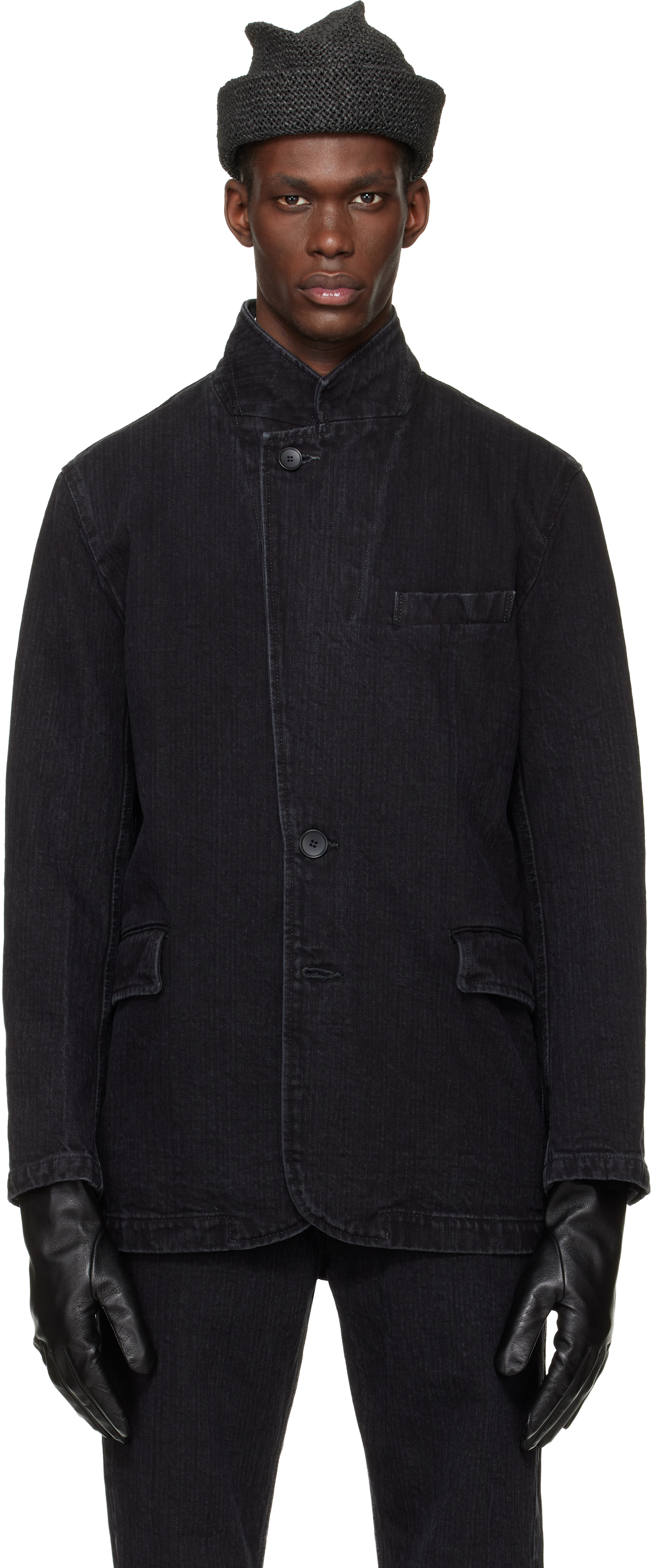 Black Washed Denim Jacket