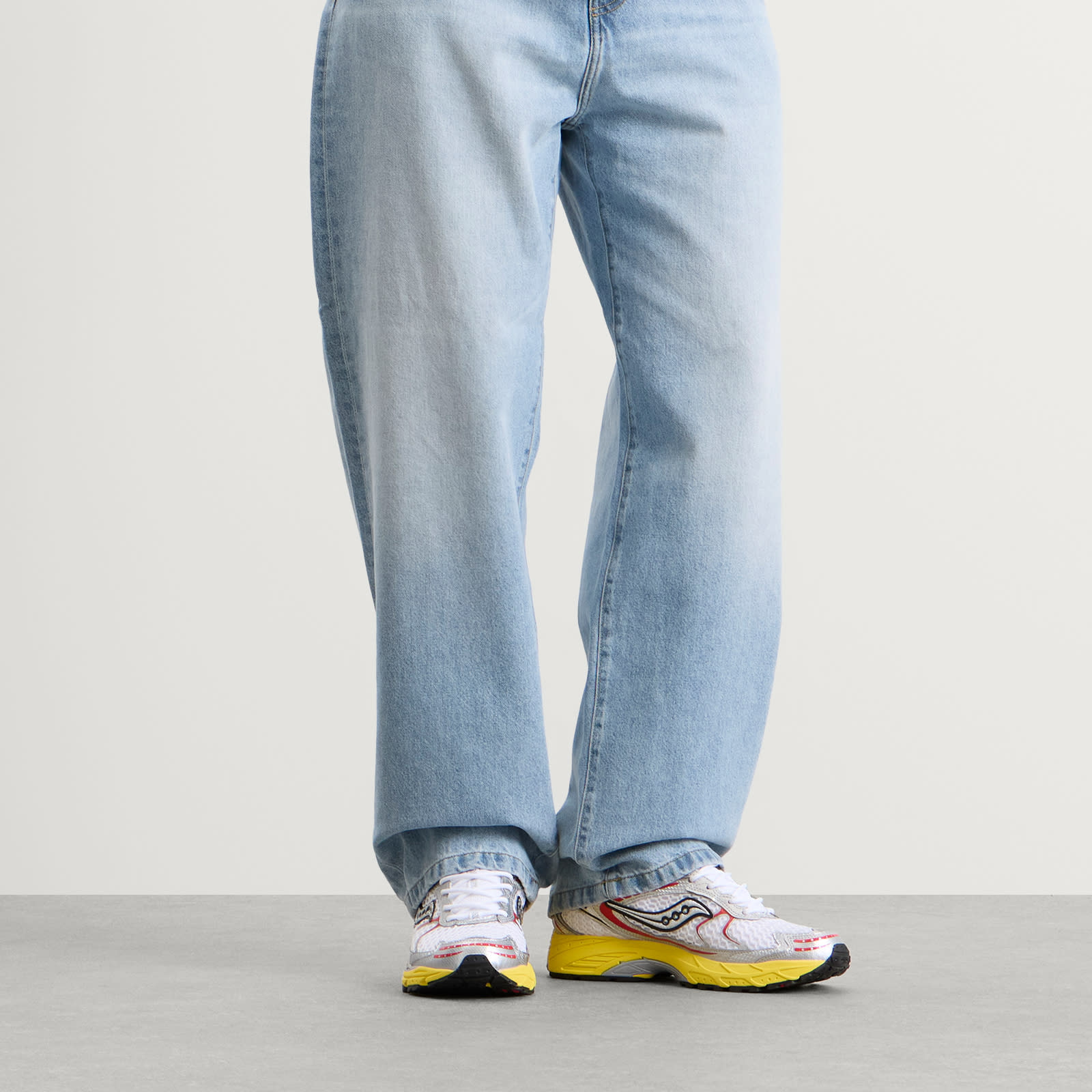Men's Ride 1 Sneaker in White/Buttercup