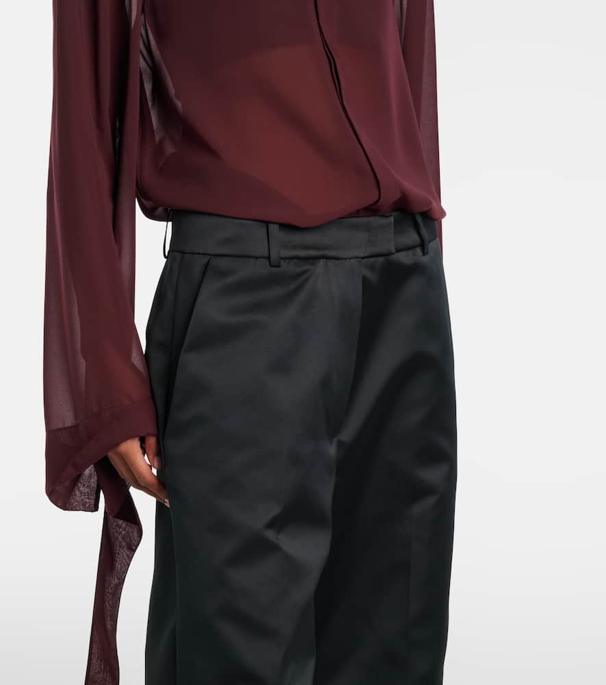 Brickell satin wide-leg pants