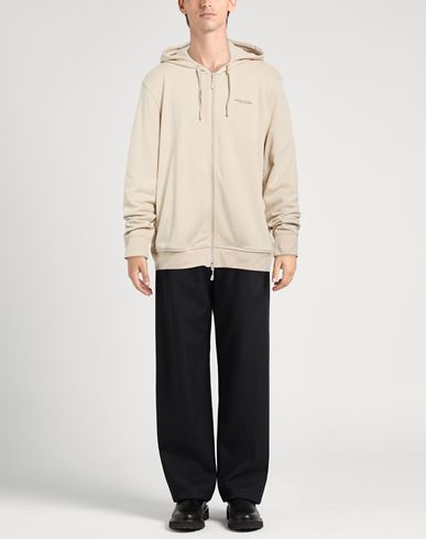 Man Sweatshirt Cream Size XS Cotton, Elastane