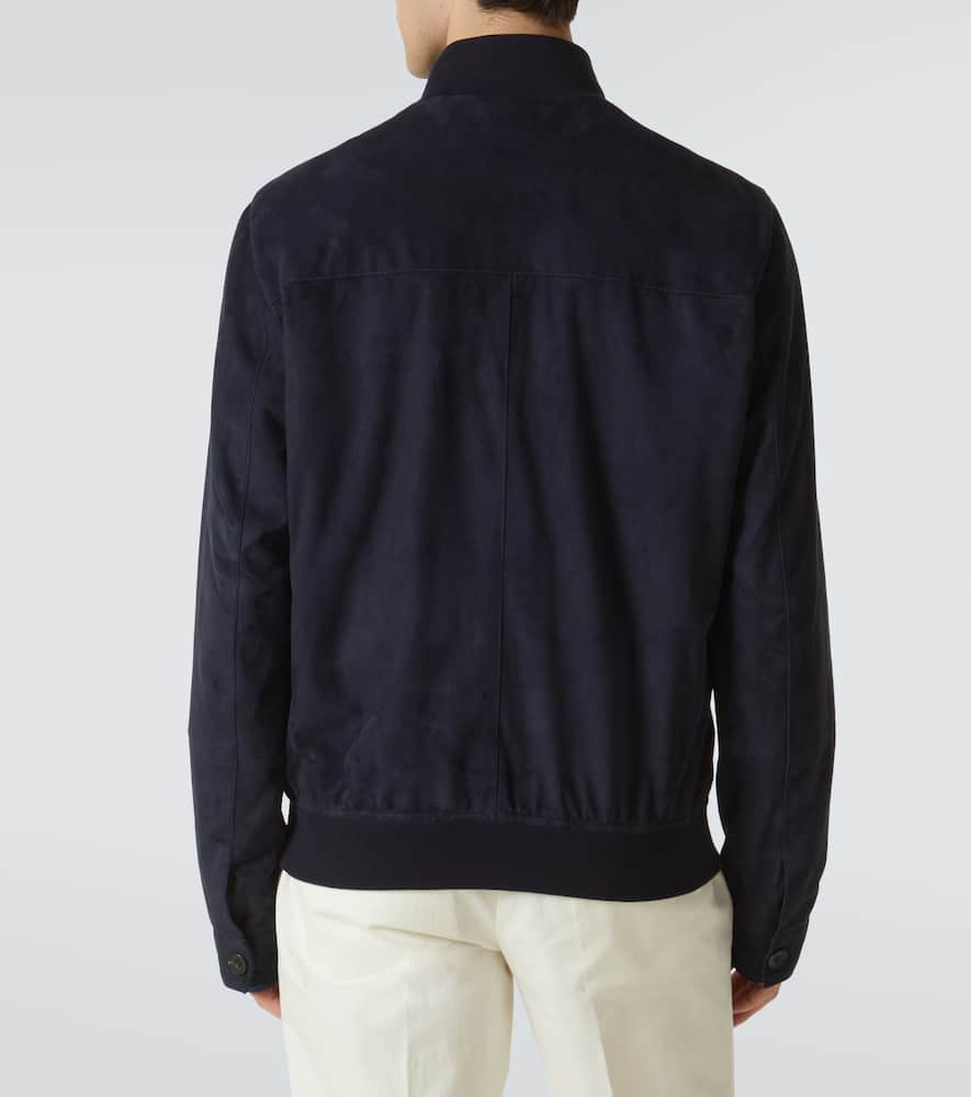 Suede bomber jacket