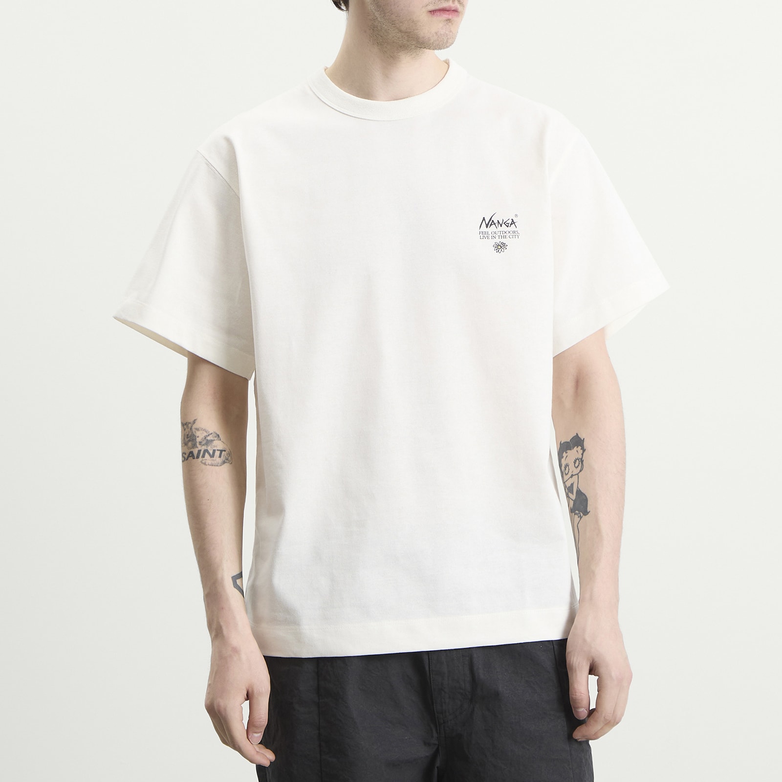 Men's Eco Hybrid Vintage Flower T-Shirt White