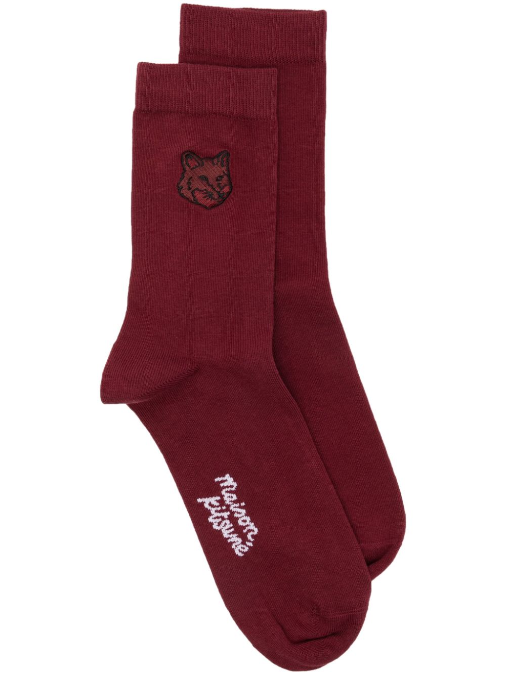 Bold Fox Head socks - Red
